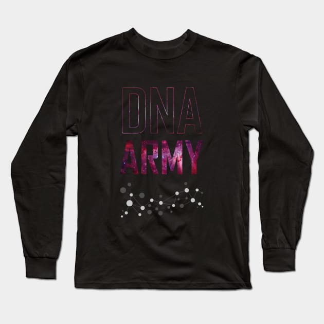 BTS DNA Army code (Red Galaxy) | K-pop Long Sleeve T-Shirt by Vane22april